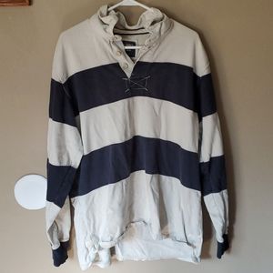 XL Men's Old Navy Pullover Sweatshirt Blue &White